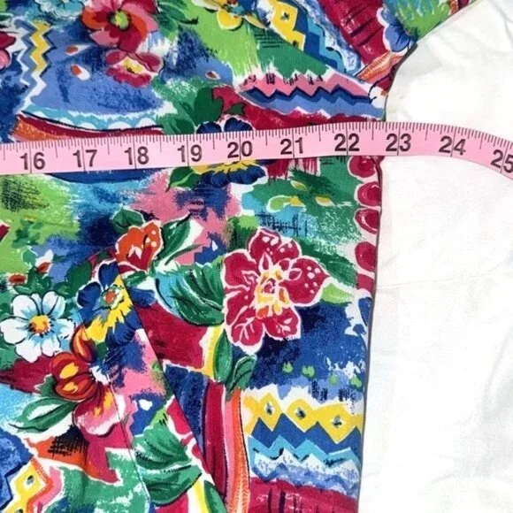 Vintage Koret Petites Womens Floral Zip-Up Jacket Medium Cotton Blend - Picture 8 of 9